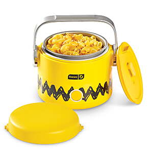 Peanuts x Dash Hot2go Heated Lunch Box, Yellow/Black $4.18 + Free S&H w/ Walmart+ or on $35+