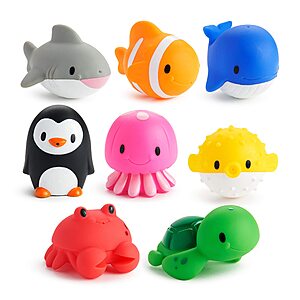 Munchkin Baby Bath Toy Squirts for Babies and Toddlers 9 Months and Up, Ocean Sea Animals Squirters, 8 Pack $1.28