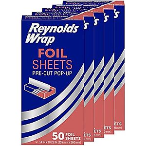250-Count Reynolds Wrap 14" x 10.25" Pre-Cut Pop-Up Aluminum Foil Sheets $12.75 w/ S&S + Free Shipping w/ Prime or on $35+