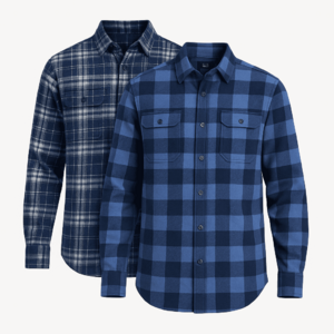 George Men's Double Pocket Flannel Shirt, 2 Pack, Sizes XS-S $1.10