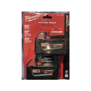 Milwaukee M18 REDLITHIUM XC 5 Ah (2 Pack) Lithium-Ion Extended Capacity Battery 48-11-1852 $85.8