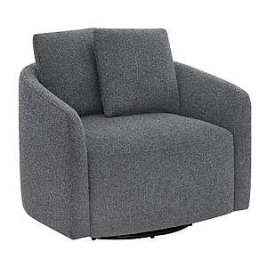 Drew Barrymore Kids Accent Chair w/ 360-Degree Swivel (Charcoal Bouclé) $49.50 + Free Shipping w/ Walmart+ or on $35+