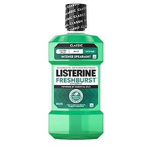 16.9-Ounce Listerine Freshburst Antiseptic Mouthwash (Spearmint) $3.60 w/ S&S + Free Shipping w/ Prime or on $35+