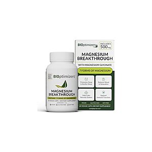 BIOptimizers Magnesium Breakthrough Supplement with 500mg $27