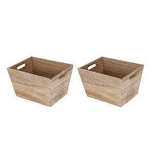 2-Pack 13"x10"x8" Better Homes & Gardens Medium Natural Wood Storage Bin $2.93 + Free Shipping w/ Walmart+ or on $35+