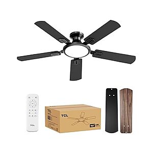Woot! App: $46.79 | 52" TCL Ceiling Fan w/ 6 Speeds, Light & Remote Control at Woot!