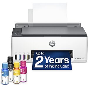 HP Smart Tank 5101 Wireless All-in-One Refillable Printer, Scanner, Copier with 2 Years of Ink Included $169.89