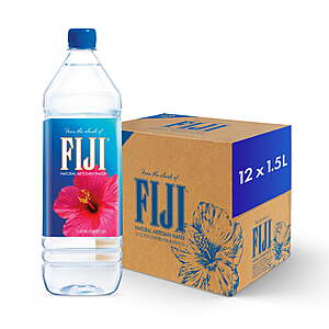 12-Pack 50.7-Oz FIJI Water Natural Artesian Water $13.68 + Free S&H w/ Walmart+ or on $35+