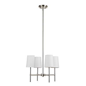 Better Homes & Gardens 4-Light Chandelier w/ Bulbs (Satin Nickel) $14.24 + Free Shipping w/ Walmart+ or on $35+