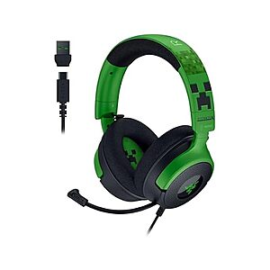 Woot! App $38.99: Razer Kraken V4 X - Wired Gaming Headset - Minecraft Edition