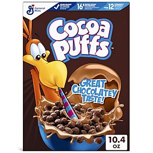 $1.99 | 10.4-Oz Cocoa Puffs Chocolatey Breakfast Cereal at Amazon