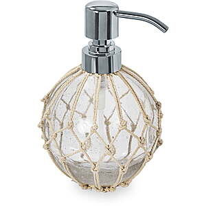 Better Homes & Gardens Nautical Glass Lotion Pump w/ Rope Overlay $2.40 + Free Shipping w/ Walmart+ or on $35+