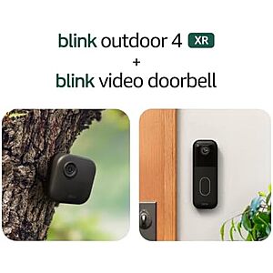 $156.99* | Blink Video Doorbell + 6-Camera Outdoor 4 XR Wireless Security System w/ Sync Module at Amazon