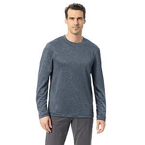 Bass & Co Men's & Big Men's Long Sleeve Hiker Tech Tee, Sizes S Only