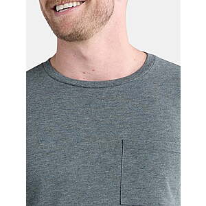 Athletic Works Men's Tri Blend Long Sleeve Pocket Tee Heather S $1.06