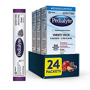 [SnS, AC] $9.73 | 3-Pack 8-Count Pedialyte Electrolyte Powder: Variety Pack at Amazon