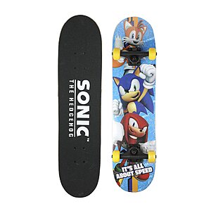 Sonic the Hedgehog - 31-Inch Skateboard, 9-Ply Maple Deck, ABEC 5 Bearings $11.30 + Free S&H w/ Prime or $35+