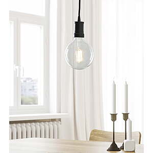 Better Homes & Gardens 57" Architectural Pendant Light w/ Adjustable Cord & G40 LED Bulb (Black) $3.26 + Free Shipping w/ Walmart+ or on $35+