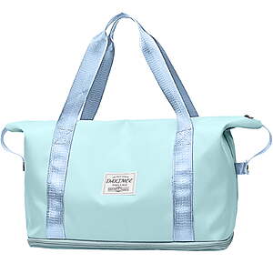 $10 FS WALMART+ by DAKIMOE Weekender Bags for Women, Travel Bag Carry on Gym Bag, Travel Duffle Bag with Wet Dry Pocket/Front Phone Pocket