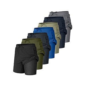 Woot! App: $19.49 | 5Pk Asst Mens 2-in-1 Active Shorts at Woot!