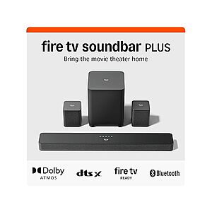 Woot! App: $175.95 | Amazon Fire TV 5.1 Soundbar Plus, Subwoofer & Surround Speakers (Like New, Open Box) at Woot!