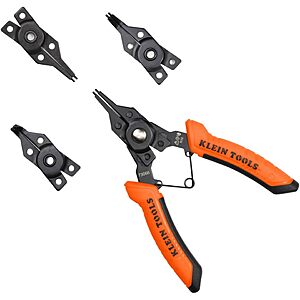 Klein Tools 6-in-1 Convertible Snap Ring Pliers Set w/ 4 Interchangeable Heads (73066) $19.98 + Free Shipping w/ Prime or on $35+