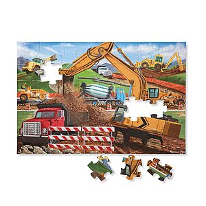 48-Pc Melissa & Doug Floor Puzzles (Building Site) $7.97 + Free Shipping w/ Prime or on $35+