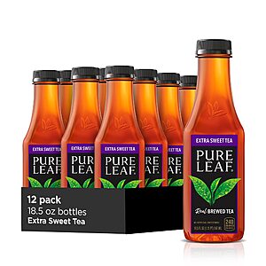 12-Count 18.5-Oz Pure Leaf Iced Real Brewed Black Tea (Extra Sweet) $11.96 w/ S&S + Free Shipping w/ Prime or on orders over $35