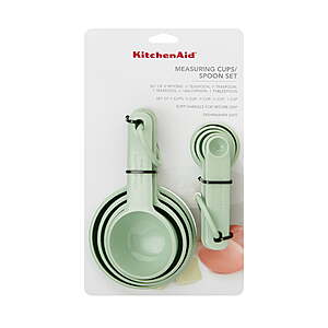 KitchenAid 9-Piece Stackable Plastic Measuring Cup & Spoon Set (Pistachio) $2.30 + Free Shipping w/ Walmart+ or on $35+