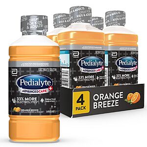 [S&S]4 Pack 1L Pedialyte AdvancedCare Plus Electrolyte Drink Orange $9.49 + Free S&H w/ Prime or $35+