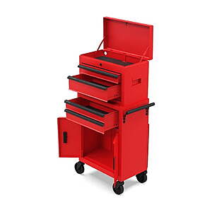 Hyper Tough 20-Inch Heavy Duty Steel Tool Chest, 300 lbs Capacity, Red, $59.50, FS, Walmart
