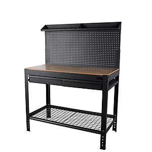 Hyper Tough 48 in Steel Workbench with Steel Mesh, Black, $119.20, FS, Walmart