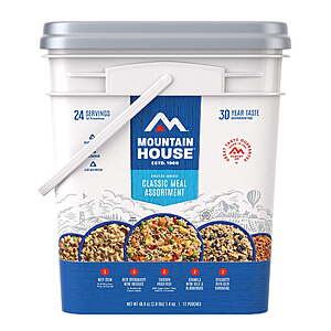 Mountain House Classic Bucket, Freeze-Dried Backpacking & Camping Food, 24 Servings $67.25 + Free Shipping