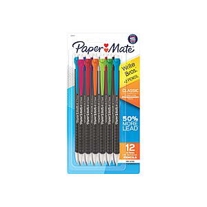 12-Count Paper Mate Write Bros. Classic 0.7mm #2 Mechanical Pencils $0.98 (8c Ea) + Free Shipping w/ Walmart+ or on $35+
