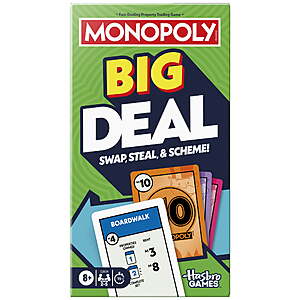 Monopoly Big Deal Card Giant Game $1.43 w/ W+ s/h #Walmart