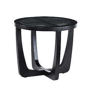 23" Beautiful Glass Rattan End Table (Black) $62.44 + Free Shipping