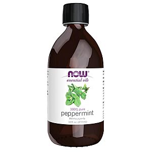 NOW Peppermint Essential Oil 16oz 100% Pure Steam Distilled $7.58 + Free S&H w/ Prime or $35+