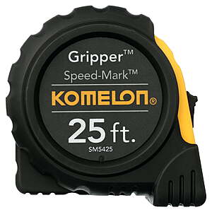 Komelon 25' Speedmark Gripper Tape Measure (SM5425) $3.29 + Free Shipping w/ Walmart+ or on $35+