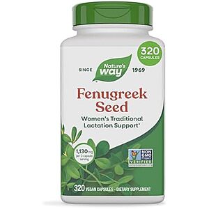 [SnS] $1.50 | Nature's Way Fenugreek Seed Supplement, 320 Capsules at Amazon