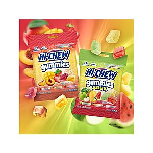 9 0r 18 Pack HI-CHEW Gummies Sour Candy Bag $18.99