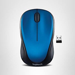 Logitech M317 Wireless Mouse, 2.4 GHz with USB Receiver, 1000 DPI Optical Tracking, 12 Month Battery, Compatible with PC, Mac, Laptop, Chromebook - Blue $7