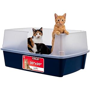 $29.98* | IRIS USA Extra Large Open Top Litter Box w/ Scatter Shield (30" x 20" x 14") at Amazon