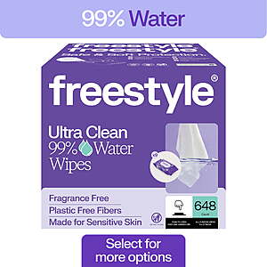 $17.47, get $4.25 WMT CASH FS Walmart+ or Pick Up: Freestyle Soft Baby Diaper Wipes for Sensitive Skin, Unscented, 9 Flip Top Packs, 648 Total Count