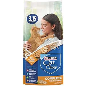 [NEW, SnS] $15.09 | 4-Pack 3.15-Pound Purina Cat Chow Complete High Protein Dry Cat Food With Real Chicken at Amazon ($3.77 each)