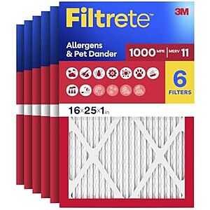 [SnS] $31.34 | Filtrete 16x25x1 Air Filter, MERV 11, MPR 1000 at Amazon