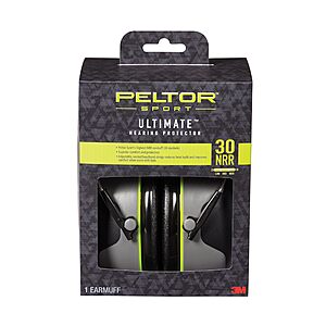$7.31: Peltor Sport Ultimate Hearing Protector, Noise Reduction Rating (NRR) 30 dB at Amazon