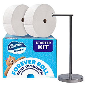 Charmin Ultra Soft Bath Tissue, Forever Roll Starter Kit $19.97