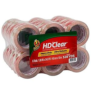 [NEW] $29.17 | Duck HD Clear Packing Tape Refills - 24 Rolls - 1.88 In. x 54.6 Yards at Amazon