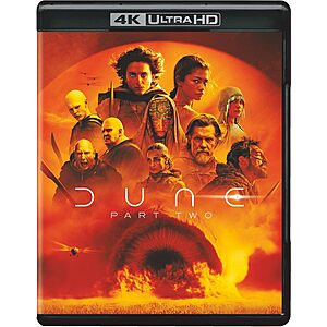 Dune: Part Two (4K Ultra HD) $14.99 Amazon.com