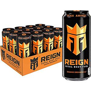 [SnS, AC] $13.10* | 12-Pk 16-Oz REIGN Total Body Fuel, Fitness & Performance Drink (Orange Dreamsicle) at Amazon